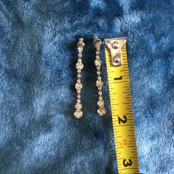 Dangly Rhinestone Drop Post Earrings - Picture 3 of 4